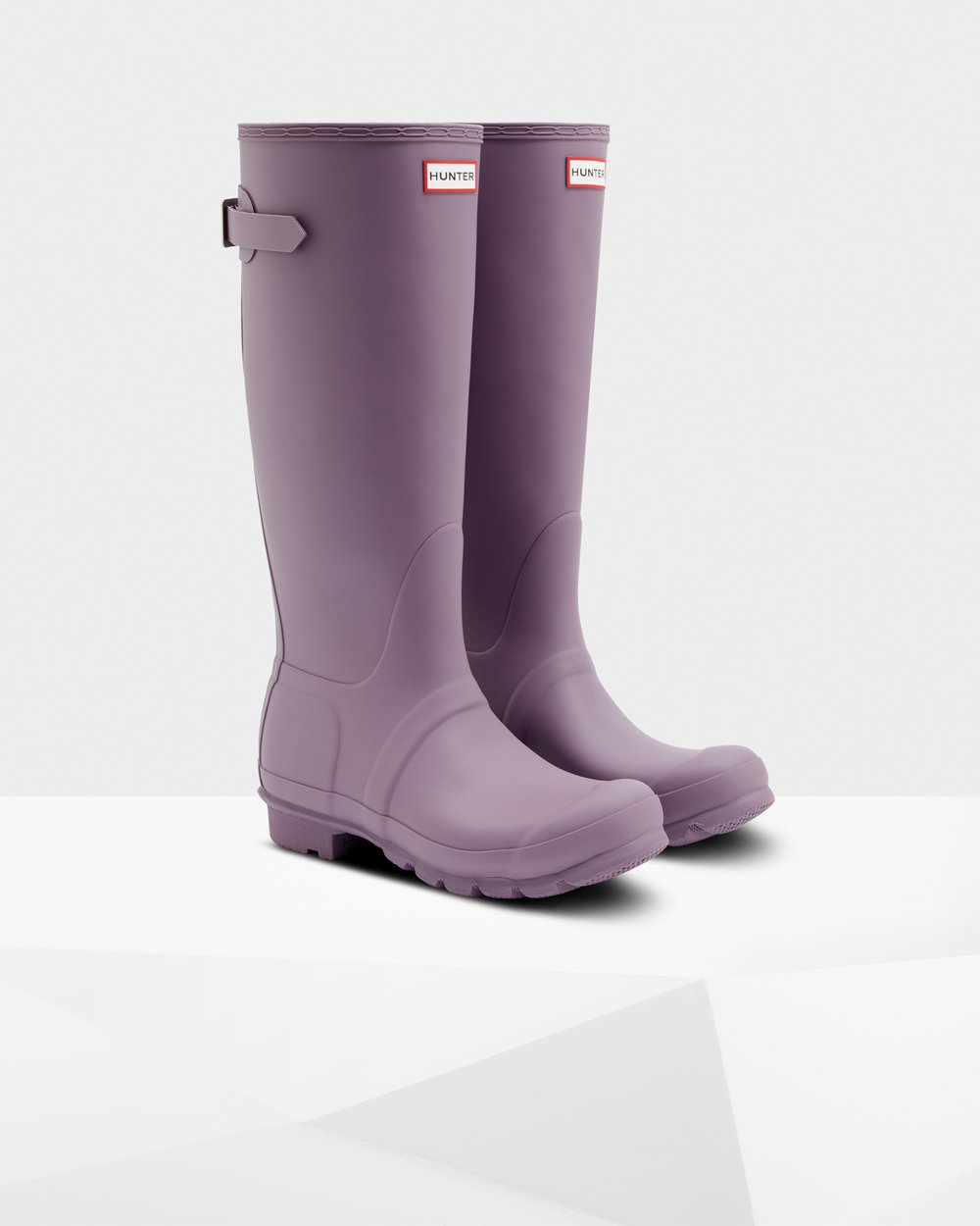 Womens Tall Rain Boots - Hunter Original Back Adjustable (42MPUITXA) - Purple